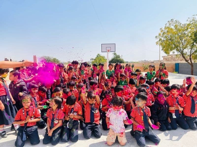 Dunes Academy Holi Celebration Students Community Cultural Activities Residential School