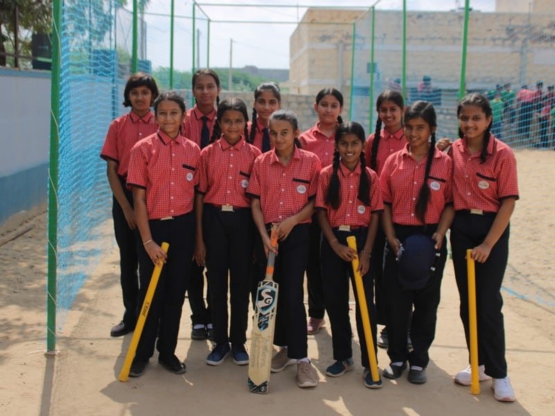 Students on the sports field